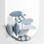 LEEJOOM Light Blue Baby Blue Pillow Covers Plaid Home Decorative Sofa Cushion Cover 30x50cm/45x45cm 1PC 3