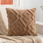 1pc Soft Plush Decorative Cushion Covers Luxury Style Throw Pillow Covers European Pillow Shell for Sofa Bedroom Diamond Shape 5