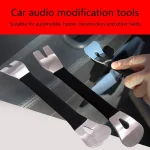 6Pcs Portable Auto Door Clip Trim Removal Tools Kits Car Dashboard Audio Radio Panel Repair Metal Removal Pry Disassembly Tool 2