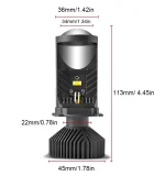 H4 LED Projector Lens Headlight Car LED Headlight Canbus 6000K Hi/Lo Beam Bulb with Turbo Fan 22000LM 90W For Car/Motorcycle 12V 6
