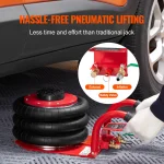 SucceBuy Triple Bag Air Jack 3 Ton (6600 lbs) Capacity Portable Pneumatic Car Jacks Heavy Duty & Quick Lifting for Garage Repair 5