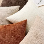 Chenille Pillowcase Bamboo Yarn Texture Throw Pillow Covers Solid Sofa Cushion Covers for Home Bedroom Living Room Decor 3