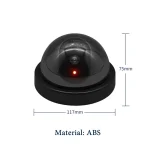 Creative Black Plastic Dome CCTV Dummy Camera Flashing Led Fake Camera Power Via AA Battery Surveillance Security System 3