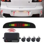 Rear Wireless Car Auto Parktronic LED Parking Sensor with 4 Reverse Backup Radar Monitor Detector System Display 2