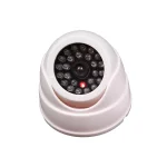 Creative Black Plastic Dome CCTV Dummy Camera Flashing Led Fake Camera Power Via AA Battery Surveillance Security System 6
