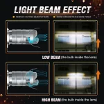 H4 Bi Mini LED Projector Lens Car Bulb EMC Auto Headlight Turbo Lamps Canbus Plug and Play Dual Motorcycle High Low Beam 12V 24V 3