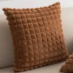 1PCS Imitation Rabbit Plush Throw Pillow Case Living Room Sofa ThrowPillow Cushion Office Solid Color Waist Pillow Bedroom 6