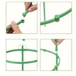 9 Pcs/set 3 Layers Plant Support Plant Stakes Round Plant Support Ring Plastic Plant Cage Holder Flower Pot Climbing Trellis 3
