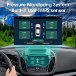 JMCQ USB Android TPMS Tire Pressure Monitoring System Display Alarm System Internal External 5 Sensors For Car Navigation Radio 2