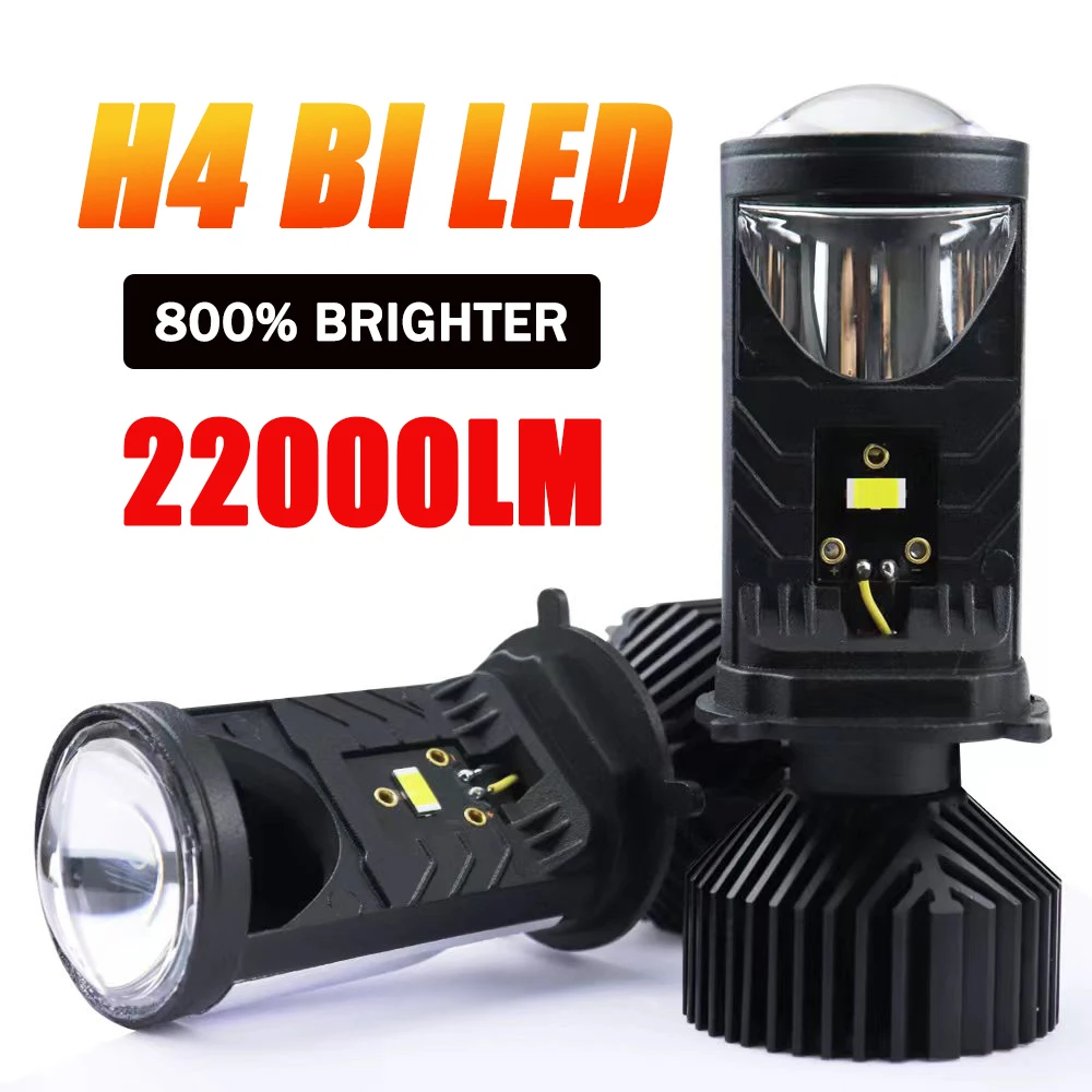 H4 LED Projector Lens Headlight Car LED Headlight Canbus 6000K Hi/Lo Beam Bulb with Turbo Fan 22000LM 90W For Car/Motorcycle 12V H4 LED Projector Lens Headlight Car LED Headlight Canbus 6000K Hi/Lo Beam Bulb with Turbo Fan 22000LM 90W For Car/Motorcycle 12V