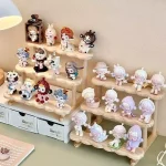 Pure Solid Wood Figure Display Rack Storage Rack Desktop Trendy Figure Pops Mart Blind Box Doll Succulent Green Plant Ladder Rac 5