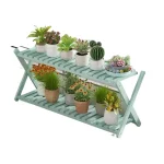 Multi-Tier Wooden Plant Stand Stair-Step Indoor Bamboo Design for Balcony Succulents Floor Flower Display Shelf 6
