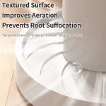 Nordic-Style Round Hidden Flowerpot Tray: Movable Caster Base With Built-In Water Tray, Plastic Base 3