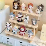 Pure Solid Wood Figure Display Rack Storage Rack Desktop Trendy Figure Pops Mart Blind Box Doll Succulent Green Plant Ladder Rac 2