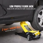 SucceBuy 2T Low Profile Floor Jack Iron Hydraulic Racing Floor Jack Hydraulic Car Jack with Single/Dual Piston Quick Lift Pump 2