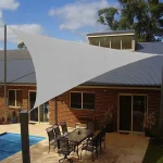 5x5x5/2x2x2M Waterproof Sun Shelter Triangle Sunshade Protection Outdoor Canopy Garden Patio Pool Shade Sail Awning Shade Cloth 6