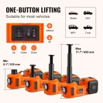 SucceBuy 5T Electric Car Jack Hydraulic Car Jack with Built-in Inflatable Pump LED Light Car Jack for SUV MPV Truck Change Tire 3
