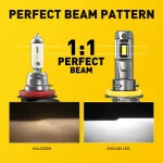 AUXITO 2Pcs 22000LM H11 LED Headlight Canbus H8 H9 9005 HB3 9012 HIR2 9006 HB4 Turbo Lamp 120W Super Bright Car Headlamp 6500K 6