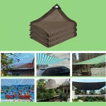Mesh Tarp with Grommets Foldable Cloth Plant Cover High Density UV Protection Canopy Shade Net for Garden Car Picnics Pools 4