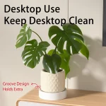 Modern Ins-Style Ultra-Slim Caster Plant Pot Tray: Load-Bearing, Wheeled, Movable Base For Flowers, Plants And Pots 2