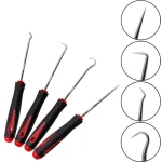 4pcs Car Pick Hook Set O Ring Oil Seal Screwdrivers Puller Remover O-Ring Seal Gasket Auto Repair Tools 5
