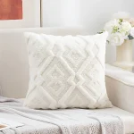 1pc Soft Plush Decorative Cushion Covers Luxury Style Throw Pillow Covers European Pillow Shell for Sofa Bedroom Diamond Shape 3