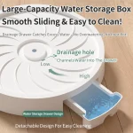 Nordic-Style Round Hidden Flowerpot Tray: Movable Caster Base With Built-In Water Tray, Plastic Base 6