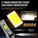 H7 H4 Led Canbus Lights 1:1 Mini Size Car Headlight With Fan 800000LM Super Bright Wireless Turbo Fog Bulb 6000K Automobile Lamp 2