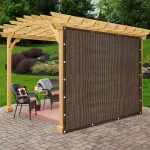 Durable Brown UV Protection Canopy Outdoor Sun Shade Net for Garden Patio Plant Sunshade Sail Greenhouse Outdoor Pavilion 3