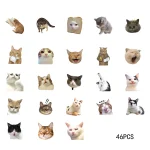 46pcs/Bag,Cat Stickers,Be for Suitcase Skateboard Luggage Laptop Phone Diy Sticke Decoration Stationery School Supplies Toys 6