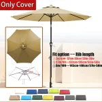 Green Replacement Umbrella Canopy 27m 8 Ribs Waterproof Garden Backyard Pool Cantilever Sunshade 9FT 10FT 6 Ribs 8 Ribs Cover