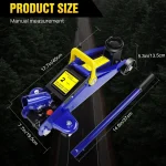 DayPlus Hydraulic Trolley Floor Jack Heavy Duty 2 Ton Low Profile Lifting for Car Van Garage Tyre Repair Change Tire Emergency 4