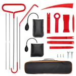 21/18PCS Car Door Tool Kit Inflatable Air Pump Auto Window Door Open Fixing Gripper Tools Long Reach Kits with Carrying Bag
