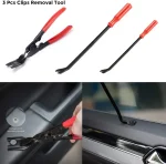 Hand-held Disassembly Tools Car Trim Removal Tool Panel Door Audio Trim Removal Kit Auto Clip Pliers Fastener Remover Set 3