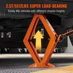 SucceBuy Scissor Jack 2.5 Ton/5512 lbs Scissor Car Jack 3.7"-17.1" Lifting Range Scissor Lift Jack Portable Tire Jack for Car 3