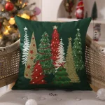 45x45cm Christmas Pillow Cases Checkered Cushion Cover Decorative for Sofa Plaid Woven Pillowcase for Festive Party Occasions 2