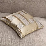 Shiny Holiday Accessories With Gold Stripe Decoration, cushion cover And Pillowcase without pillow core 3