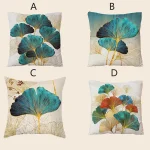 1pc Ginkgo Leaves Printed Pillowcase - Soft and Cozy Plush Design ForComfortable Sleep 5