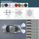 Car LED Parking Sensor Kit 4 Sensors 22mm Backlight Display Reverse Backup Radar Monitor System 12V 8 Colors 5
