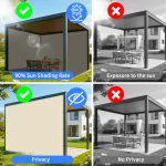 2x3/3x3/3x4/4x5M Sun Shade Sail Waterproof Outdoor Square Rectangle Garden Patio UV Block Party Canopy Pool Camp Awning Shelter 2
