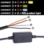 2PCS LED Headlight Bumper Fog Lamps Projector Lens Work Light Mini Driving Light Auxiliary Lights For Car Motorcycle 6