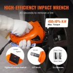 SucceBuy 5T Electric Car Jack Hydraulic Jack with Electric Impact Wrench Built-in Inflatable Pump, LED Light for SUV Sedan Truck 4
