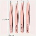 4pcs Set Professional Eyebrow Hair Removal Splinter Tweezers Set Perfect For Very Effortless and Relaxed to Remove 6