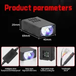 2PCS LED Headlight Bumper Fog Lamps Projector Lens Work Light Mini Driving Light Auxiliary Lights For Car Motorcycle 4