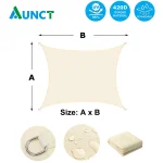 420D Waterproof Square Rectangular Shade sail, Outdoor Garden Swimming Pool Awning, Camping Hiking Sun shelter 2