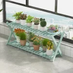 Multi-Tier Wooden Plant Stand Stair-Step Indoor Bamboo Design for Balcony Succulents Floor Flower Display Shelf 2