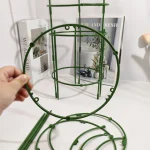 9 Pcs/set 3 Layers Plant Support Plant Stakes Round Plant Support Ring Plastic Plant Cage Holder Flower Pot Climbing Trellis 4