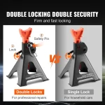 SucceBuy Jack Stands 3/6 Ton (6000/12000 lbs) Capacity Car Jack Stands Double Locking Adjustable Height for lifting SUV Pickup 3