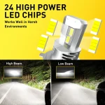 AUXITO 2Pcs 22000LM H4 9003 LED Headlight Bulbs Canbus 6500K White H4 HB2 LED High Low Beam Car Head Lamps Vehicle Light 120W 6