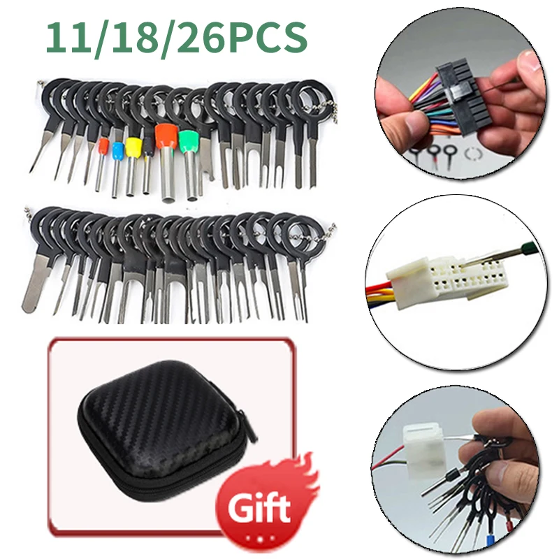 Car Terminal Removal Wire Plug Connector Lugs Extractor Puller Release Pin Extractor Kit For Automobiles Repair Hand Tools Car Terminal Removal Wire Plug Connector Lugs Extractor Puller Release Pin Extractor Kit For Automobiles Repair Hand Tools